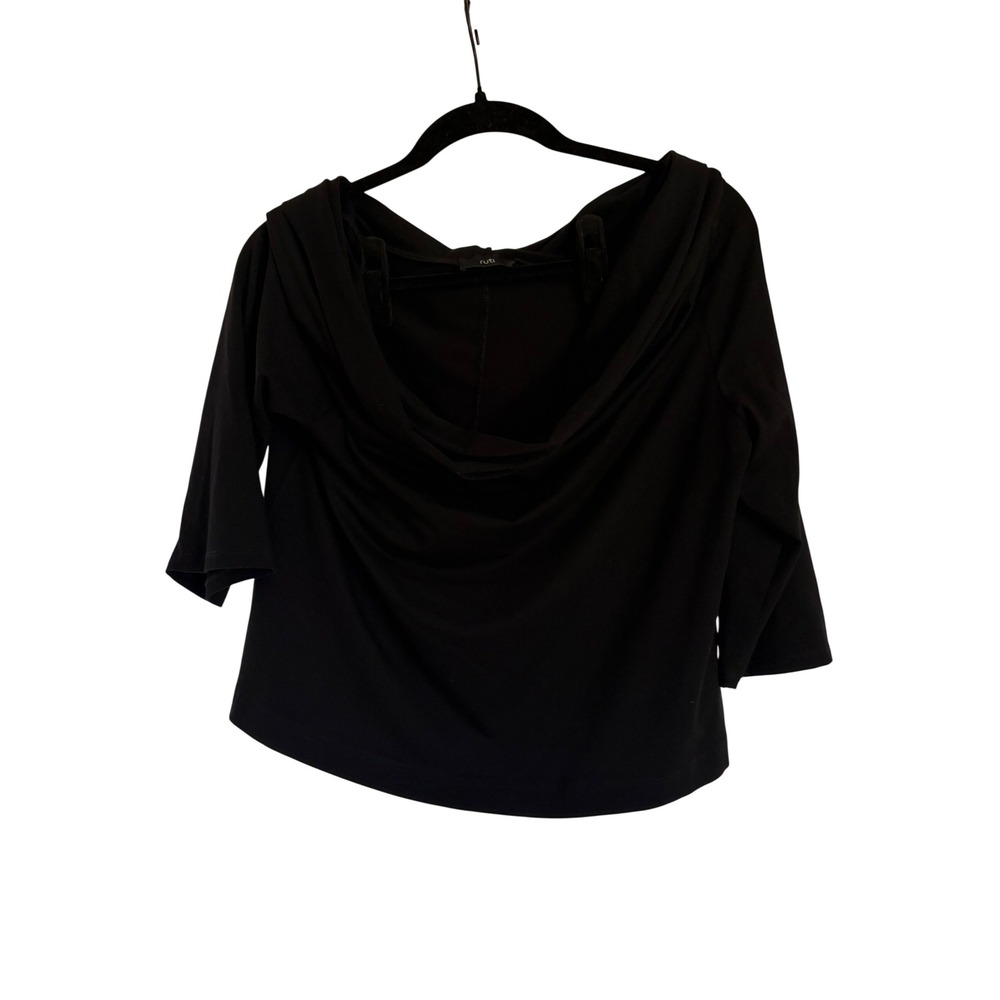 RUTI‎ Black Cowl Neck Top Size 4